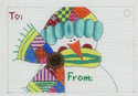 Patchwork Snowman Gift Tag