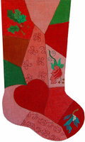 Patchwork Stocking - Heart