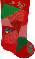 Patchwork Stocking - Pear
