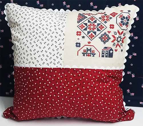 Patriotic Patchwork Pillow