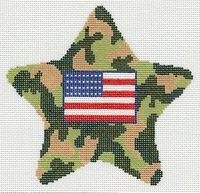 Patriotic Star Camo and American Flag