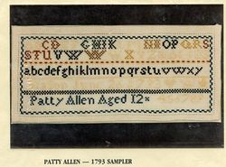 Patty Allen - 1793 Sampler
