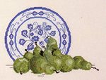 Pears And Porcelain Plate