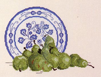 Pears And Porcelain Plate