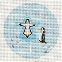 Penguins in the Snow