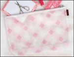 Peony Pink Plaid Project Bag