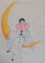 Pierot Clown On Crescent Moon