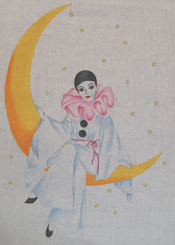 Pierot Clown On Crescent Moon