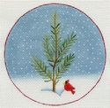 Pine with Cardinal