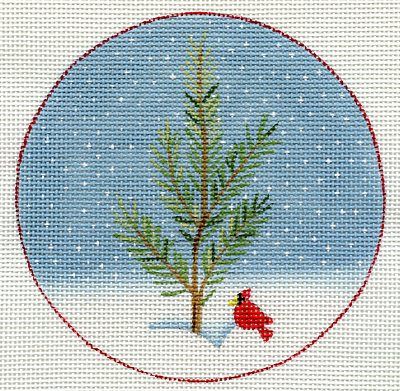 Pine with Cardinal