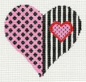 Pink & Black Heart