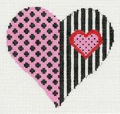 Pink & Black Heart