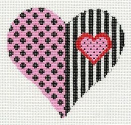 Pink & Black Heart