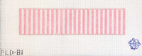 Pink Stripes Key Fob