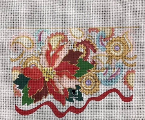 Poinsettia Stocking Cuff