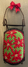 Poinsettia and Sled - Click to enlarge Poinsettia and Sled