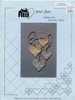 Pulled Thread Heart Charms