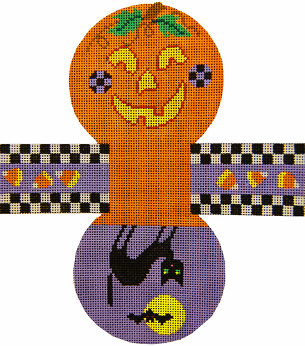 Pumpkin and Cat Halloween Basket