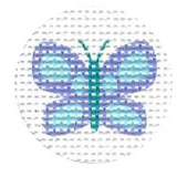 Purple Butterfly Mini Round