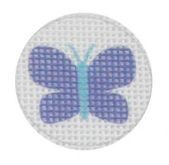 Purple Butterfly Mini Round