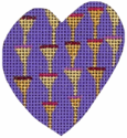 Purple Golf Tees Heart