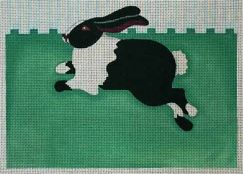 Rabbit in Fenced Yard w/ Stitch Guide