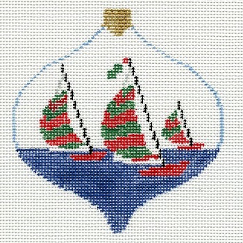 Racing Sailboats Bauble