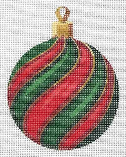 Red & Green Spiral Ornament