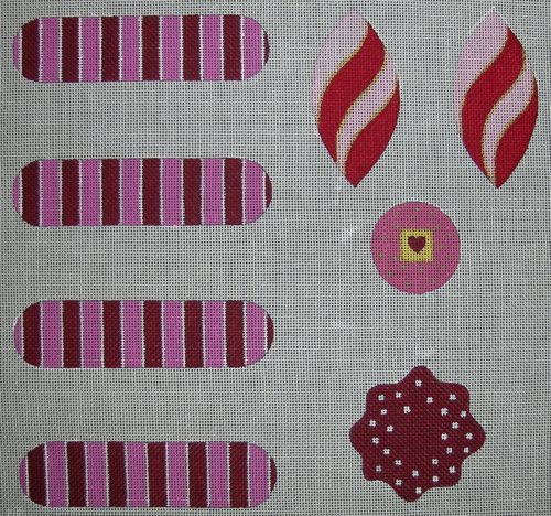 Red Striped Petal Posey