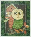 Red Wing Owl and Birdhouse