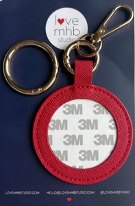 Round Red Leather Charm
