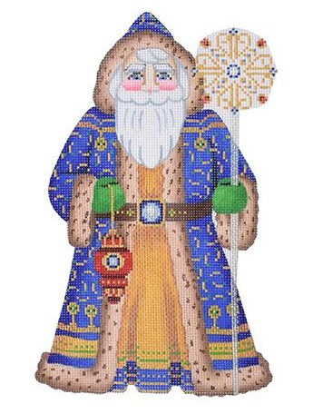 Royal Blue Coat Santa