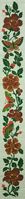 Rusty Red Flowers and Butterflies Bellpull
