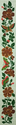 Rusty Red Flowers and Butterflies Bellpull