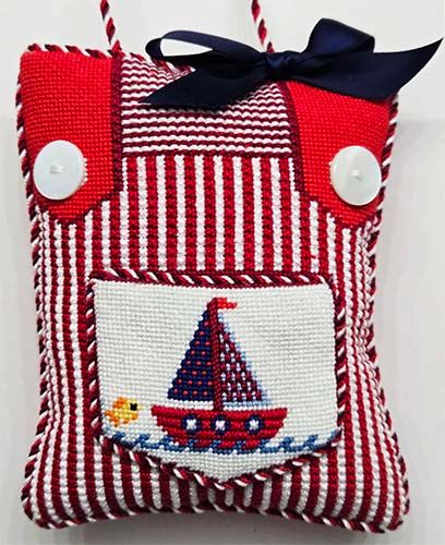 Sailboat Overalls Tooth Fairy Pillow
