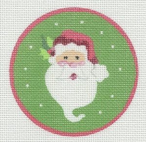 Santa Face on Green