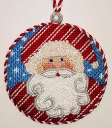Santa in Red and White Stripes