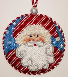 Santa in Red and White Stripes