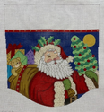 Santa, Tree, and Gifts