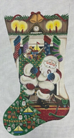 Santa with Candles on Mantel