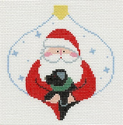 Santa with Puppy Bauble