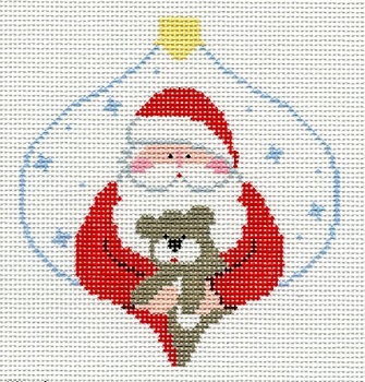 Santa with Teddy Bauble
