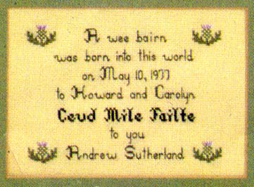 Scottish Birth Announcement