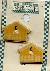 Set of Birdhouse Buttons