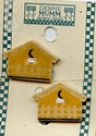Set of Birdhouse Buttons