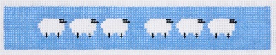 Sheep on Blue Key Fob