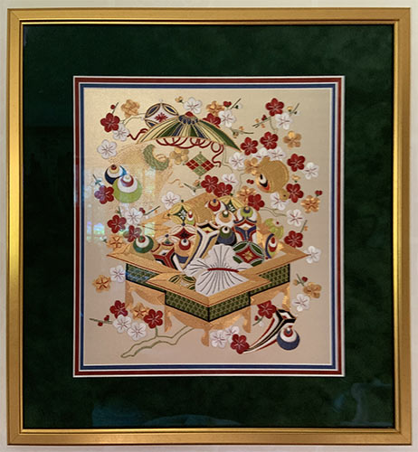 Silk and Metal Collage