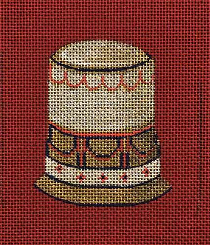 Silver Thimble on Red