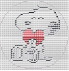 Snoopy Hugging Heart