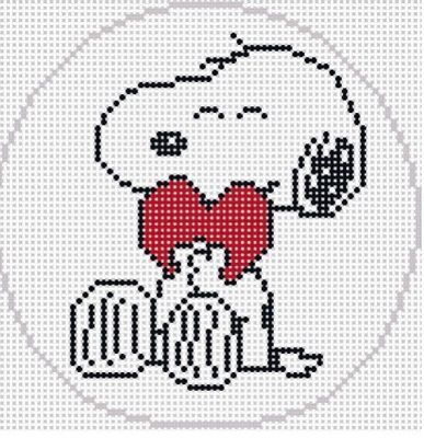 Snoopy Hugging Heart